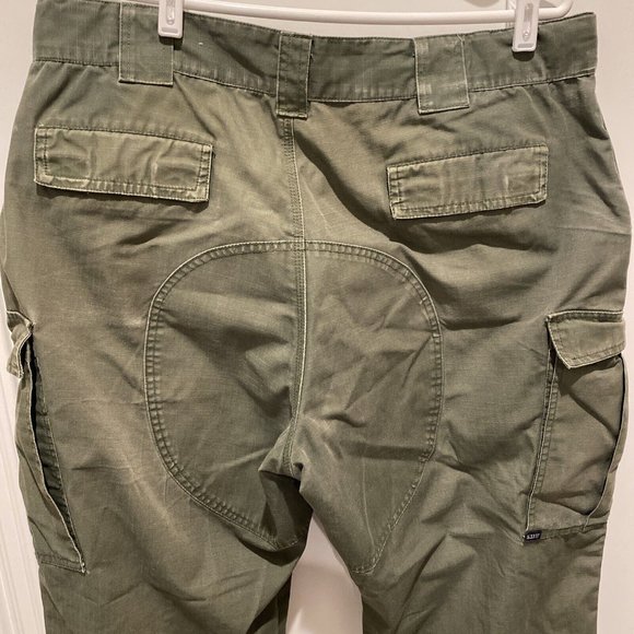 5.11 Tactical Series Mens Large Long 38x31 Cargo Utility Pants 74003 Army Green - Picture 8 of 10